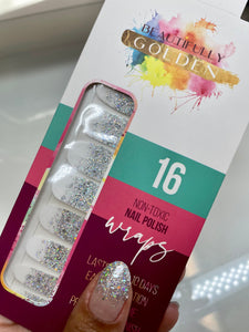 Silver Dusted Nail Wraps