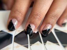 Load image into Gallery viewer, Black Wrapped Golden Heart Nail Wrap
