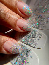 Load image into Gallery viewer, Silver Dusted Nail Wraps
