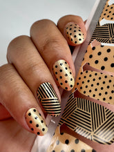 Load image into Gallery viewer, Golden Geometric Nail Wrap
